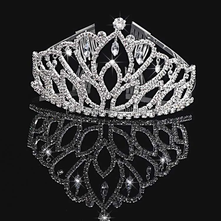 bride to be white tiara crown bridal hair accessories hair headwear fashion crown for sale