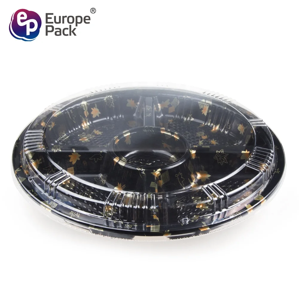 Round shape disposable take ou sushi box plastic