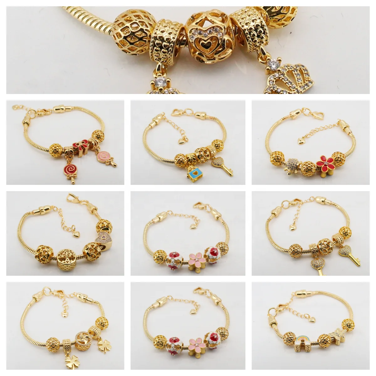 Bracelet turtle bead jewelry gift ladies DIY turtle bracelet series charm beads