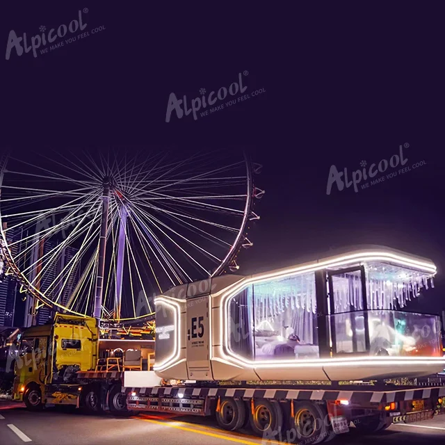 Alpicool Luxury Modern Mobile Fireproof House Capsule Sleeping Pod Space Capsule House