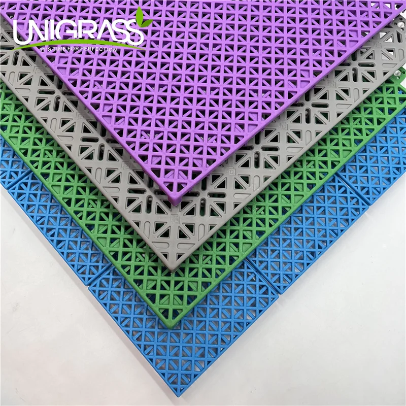 UNI Sport Facilities Durable PP Interlocking Portable Sport Court Material Plastic Tiles Basketball Flooring Artificial Grass