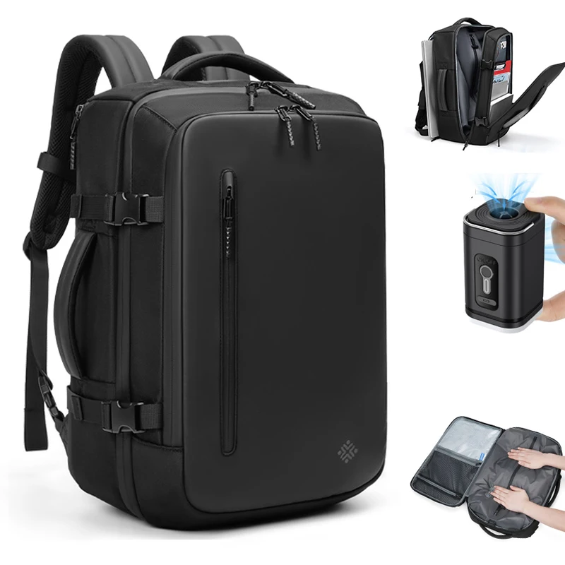 Luxury Anti-Theft Water-Repellent Backpack with Vacuum Compression for Men Business & Travel Waterproof Laptop Feature