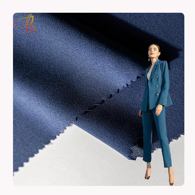 2023 Fashion New Composite Twill CDC 100 Polyester Navy Blue Chiffon Fabric by the Yard