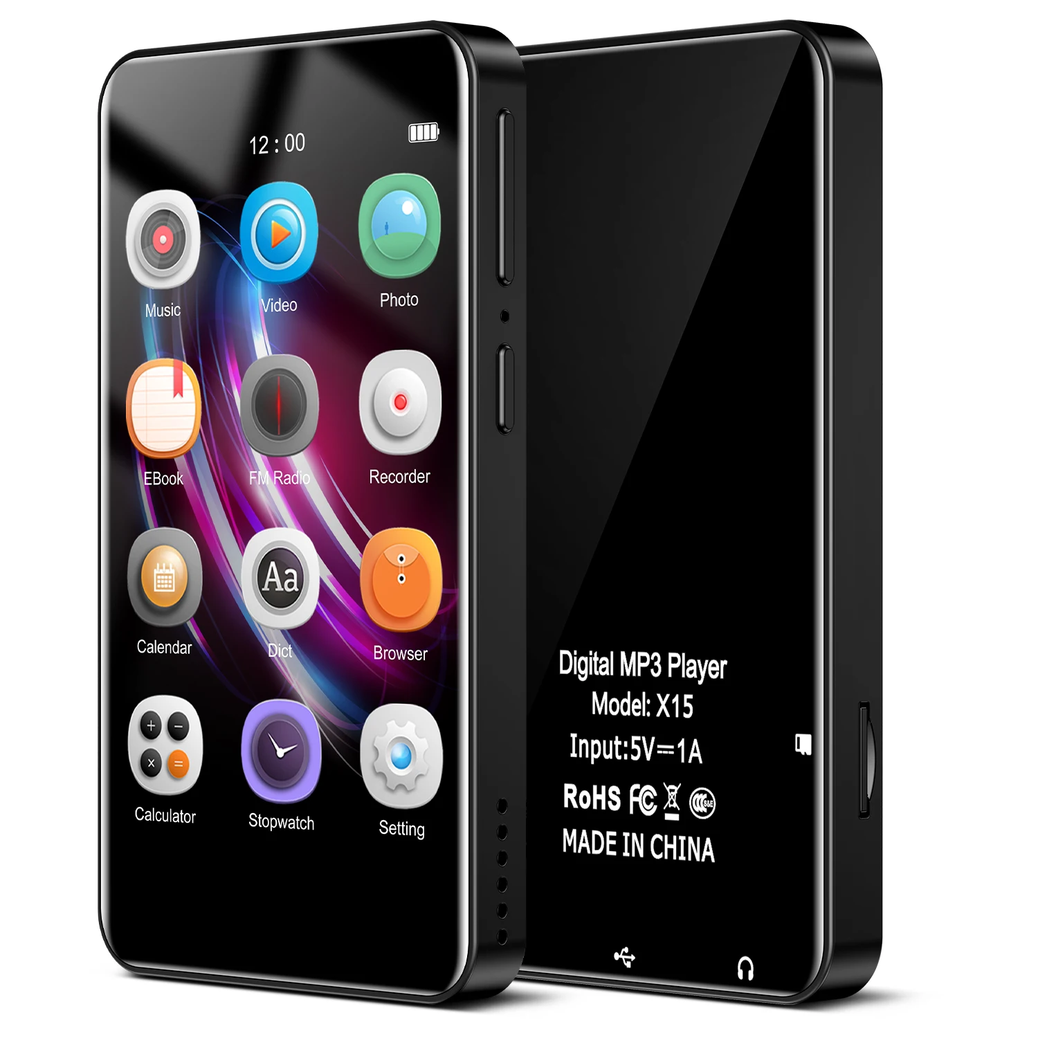 X15 New Portable Touch Button Multimedia HIFI Player Walkman Mini Music MP3 MP4 FM Radio Digital Voice Recorder