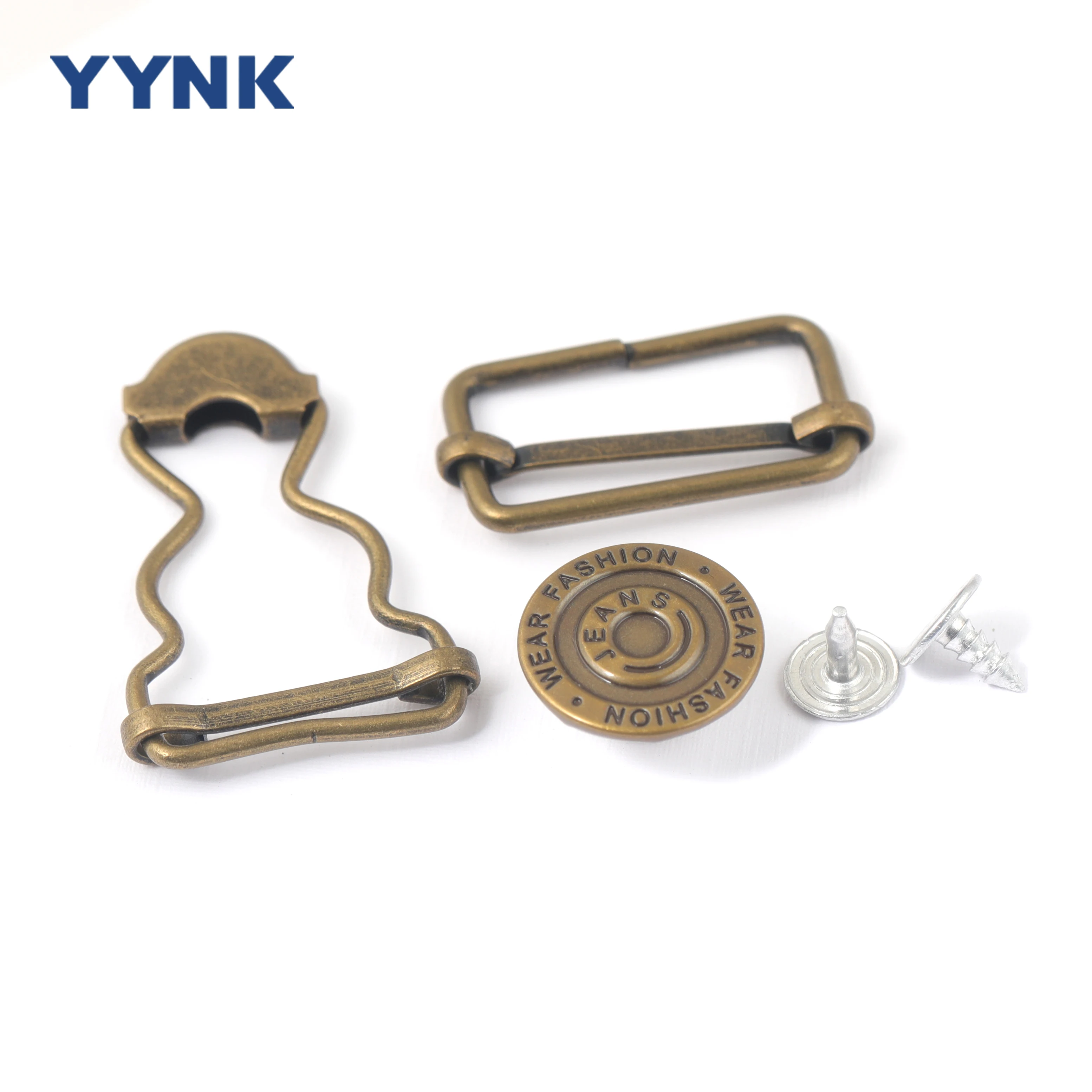 22 Years Manufacturer Wholesale 20MM Adjustable Suspender Buckles Custom Metal Brass Gourd Buckle for Overalls Jeans Pants