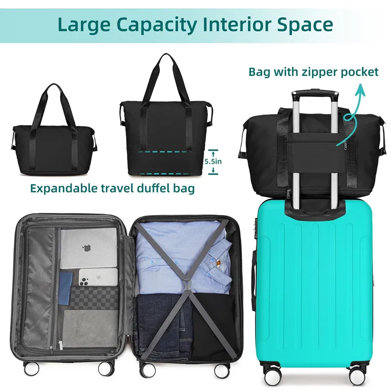factory wholesaler high quality Hard Shell Luggage Sets 3 Piece Travel Suitcase Set with TSA Lock