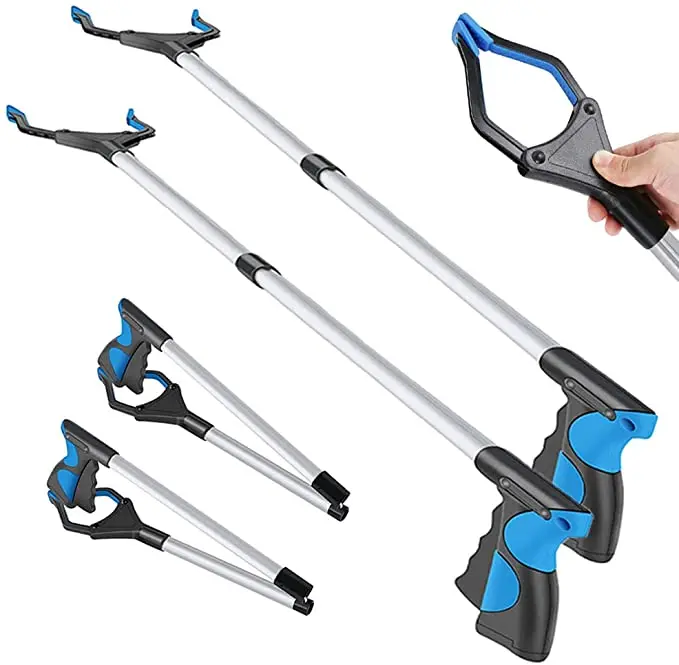 32 inch Folding Grabber Reacher Tool for Elderly, Lightweight Extra Long Handy Trash Claw Grabber