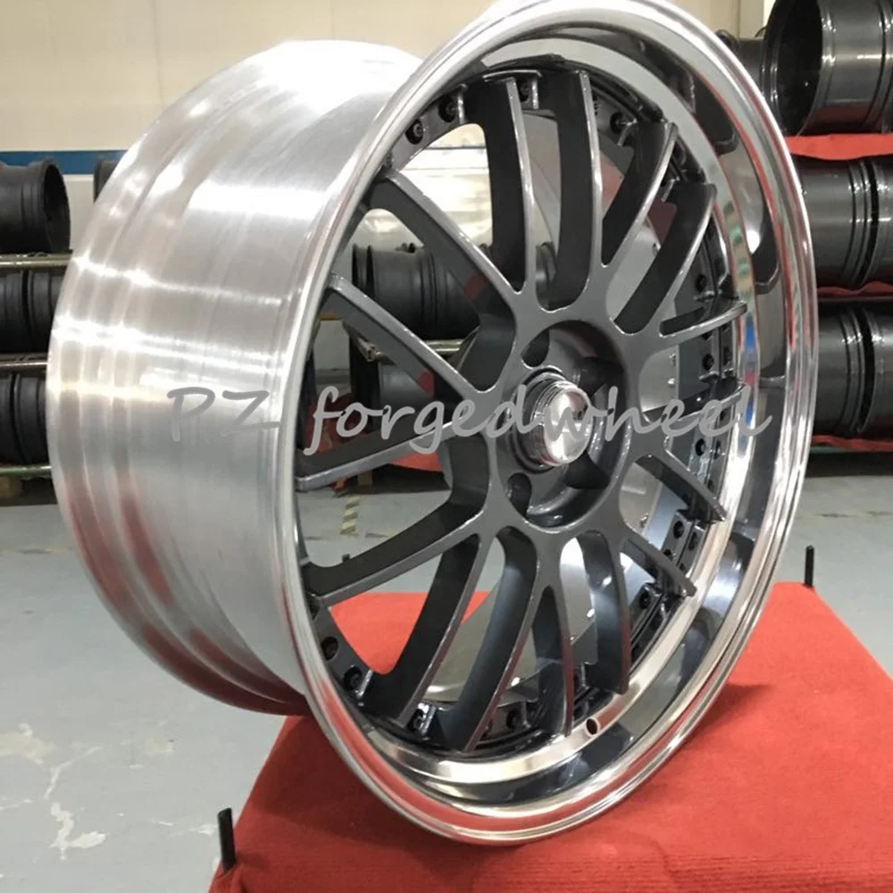 Pengzhen 5x114.3 wheels grey painted 18 19 20 21 22 23 24 inch 2 piece multi spoke forged alloy wheels for Toyota Alphard