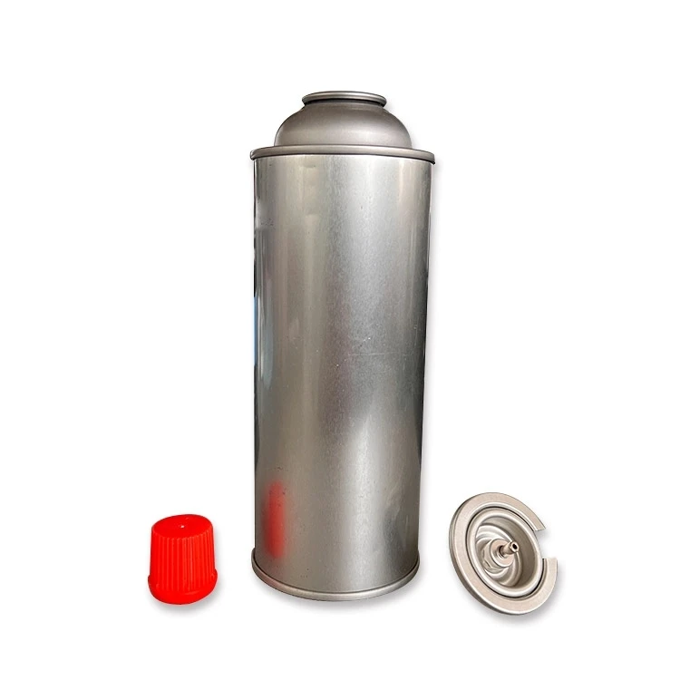 Brand new empty aerosol spray butane gas tin plate can with valve from Shandong factory