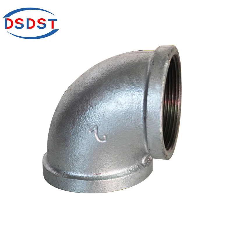Hot dip galvanized pipe fitting malleable casting iron GI pipe plumbing materials elbow tee socket coupling fittings