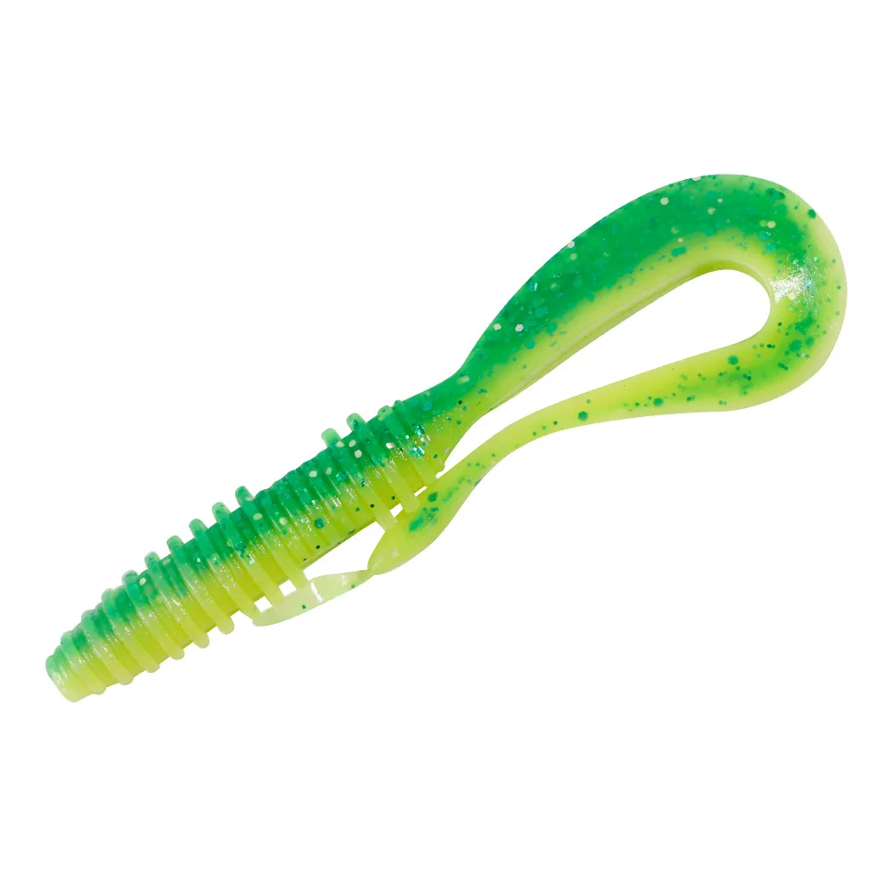 NOEBY Freshwater soft fishing lure artificial swimbait 60mm 1g double color soft worm bass lures