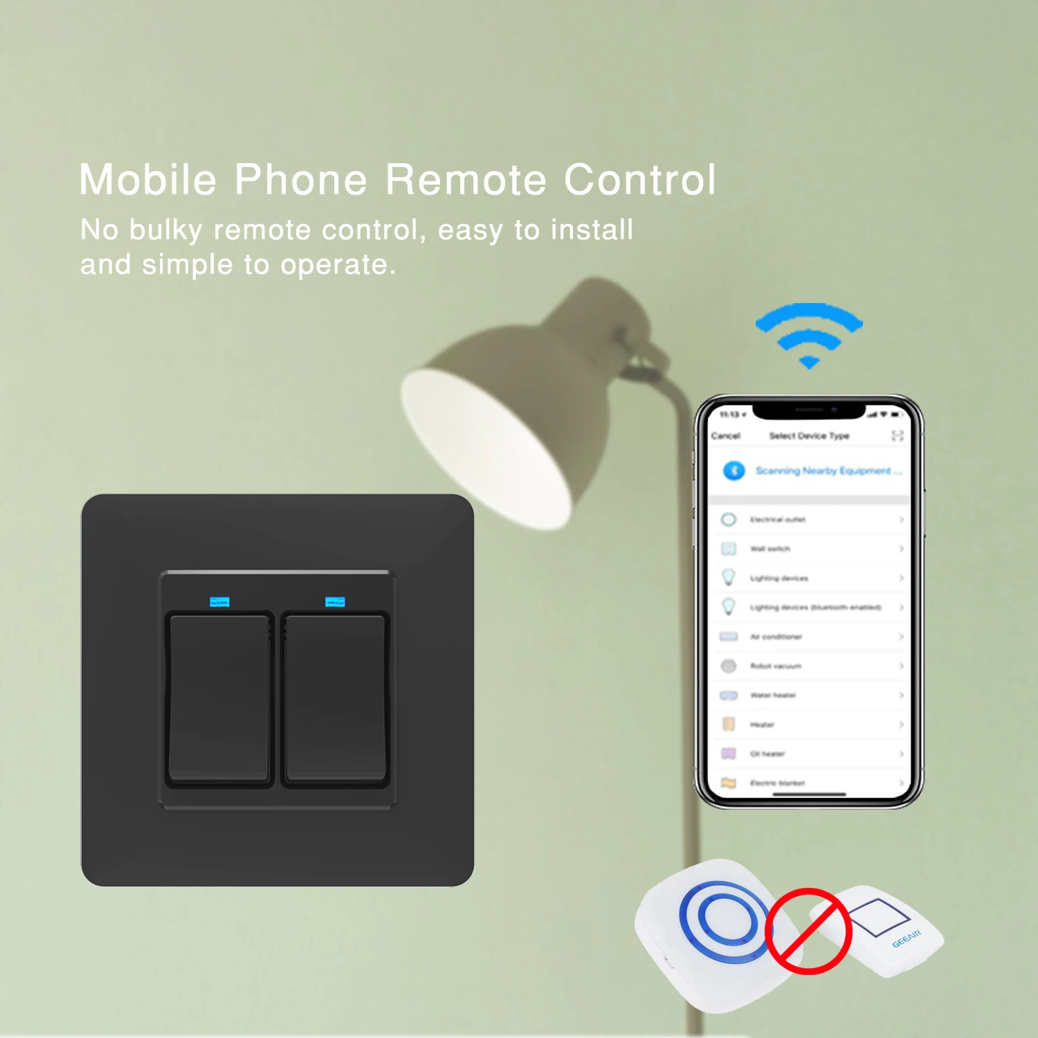 SHUWEI Beijing Smart Home Wireless Light Electrical Wall Push Button Switch UK Multi Control