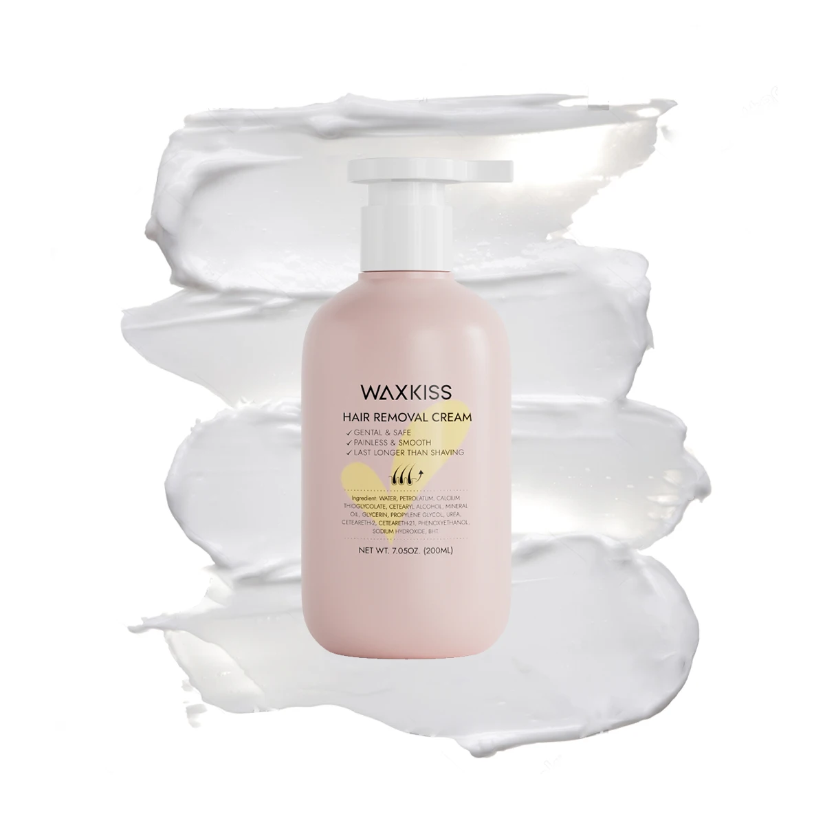 OEM ODM Service Waxkiss 200g 100g Safe Ingredients Smooth Irritation-free Comprehensive Hair Removal Cream for Intimate Regions