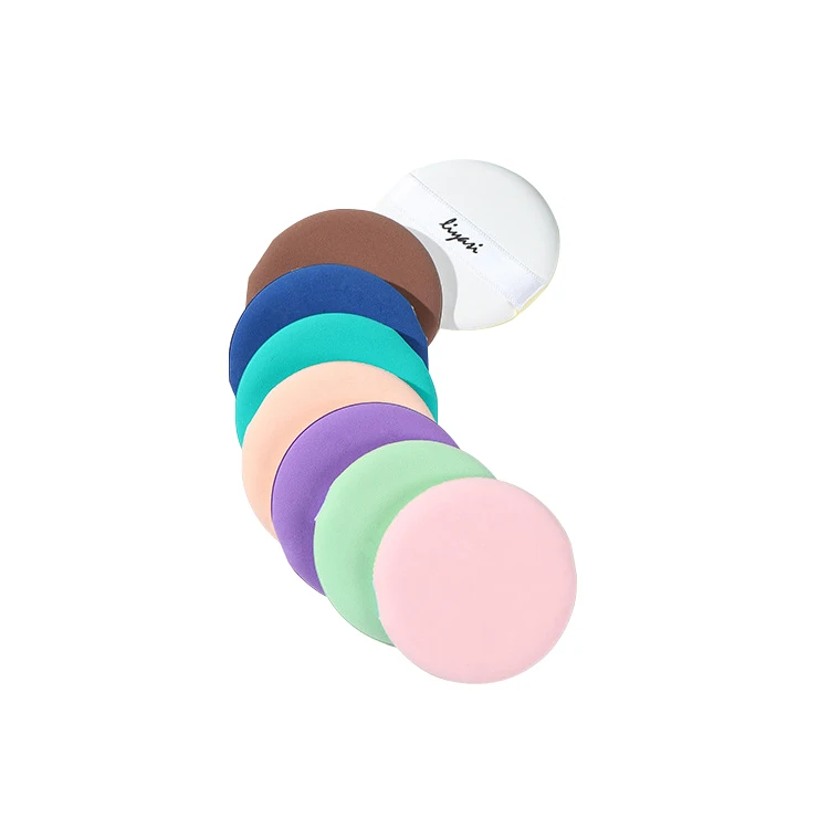 Customization Beauty Tools Flocking Round Shaped Makeup Loose Puff Sponge Set