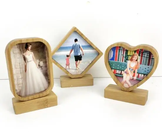 sublimation blank bamboo frame, in 3 design