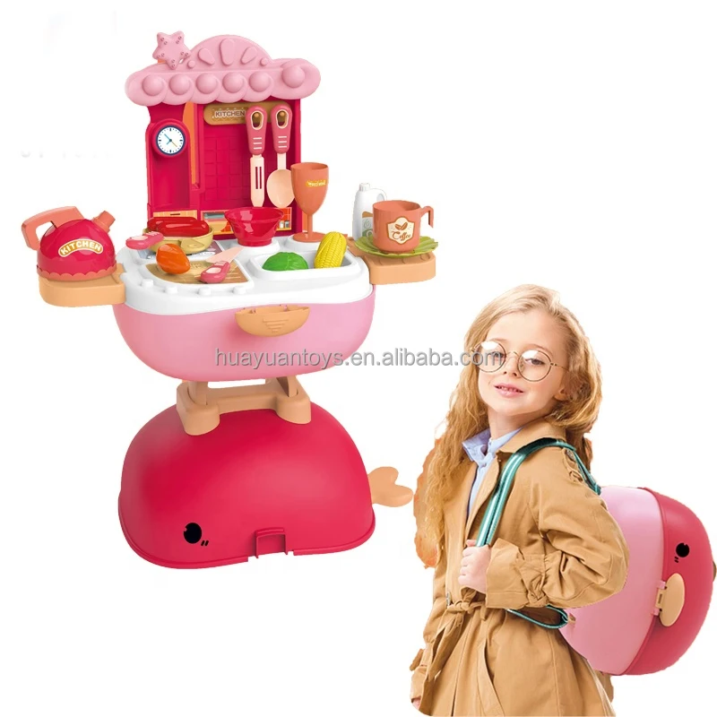 Pretend Play Sets  30PCS Kitchen Toy Play Set  Amazon Top  Ranking New Design 3 In 1 Whale Backpack Kitchen Toy