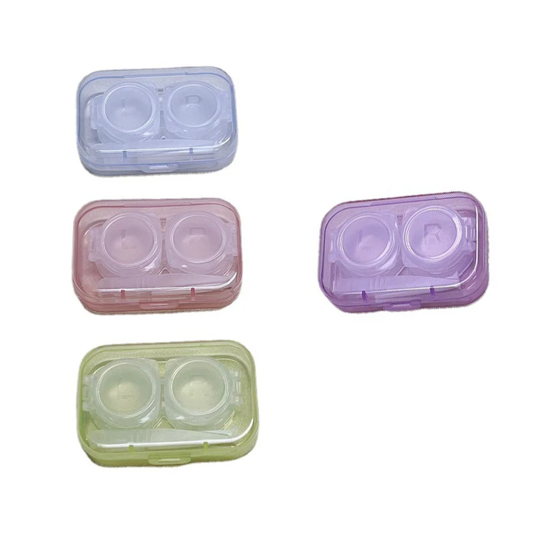 Wholesale custom mini contact lens containers Multiple styles color contact lens cases