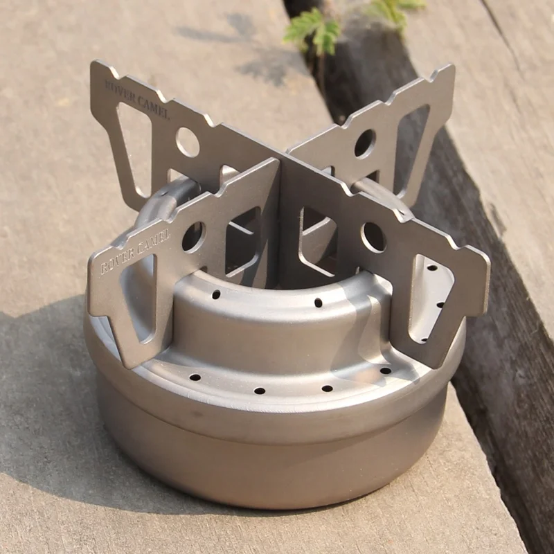 Wholesale Portable Outdoor Camping Stove Mini Alcohol Stoves Titanium Alcohol Furnace With Cross Bracket