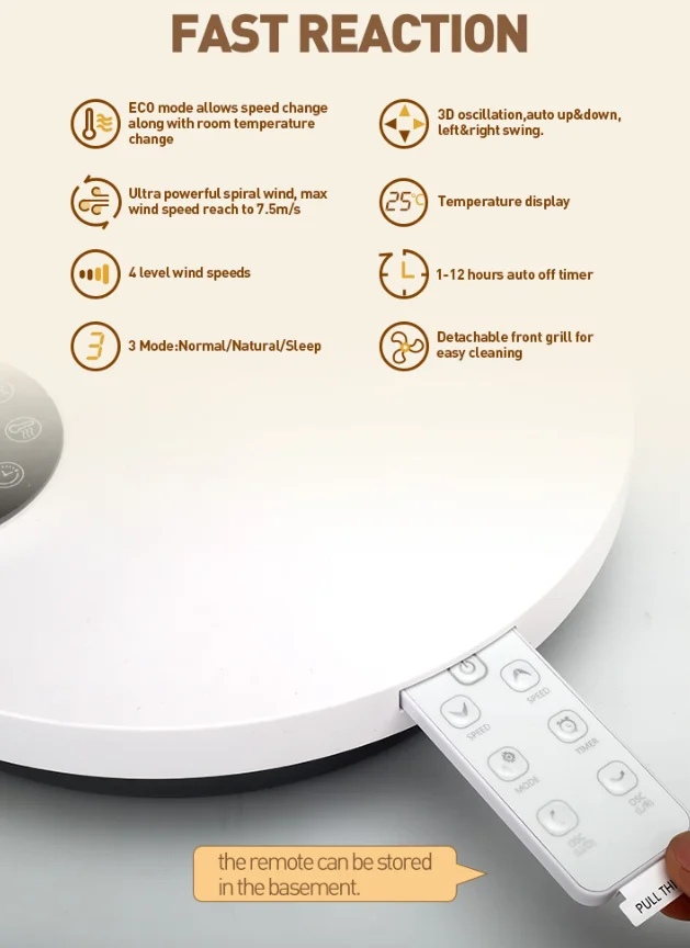 Multiple Modern Operation Eco Mode 16 Speed Settings Telescopic Vertical Floor Standing best air circulator fan