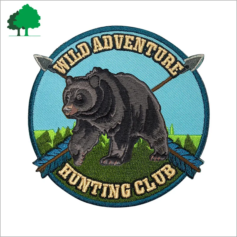 Customized Name embroidery Badge Magnetic welcome Embroidered Irregular emblem