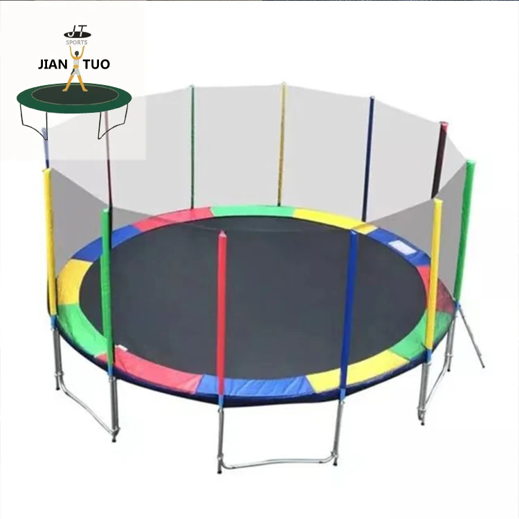 Большой пружинный Круглый Многоцветный батут JianTuo, 16 футов
