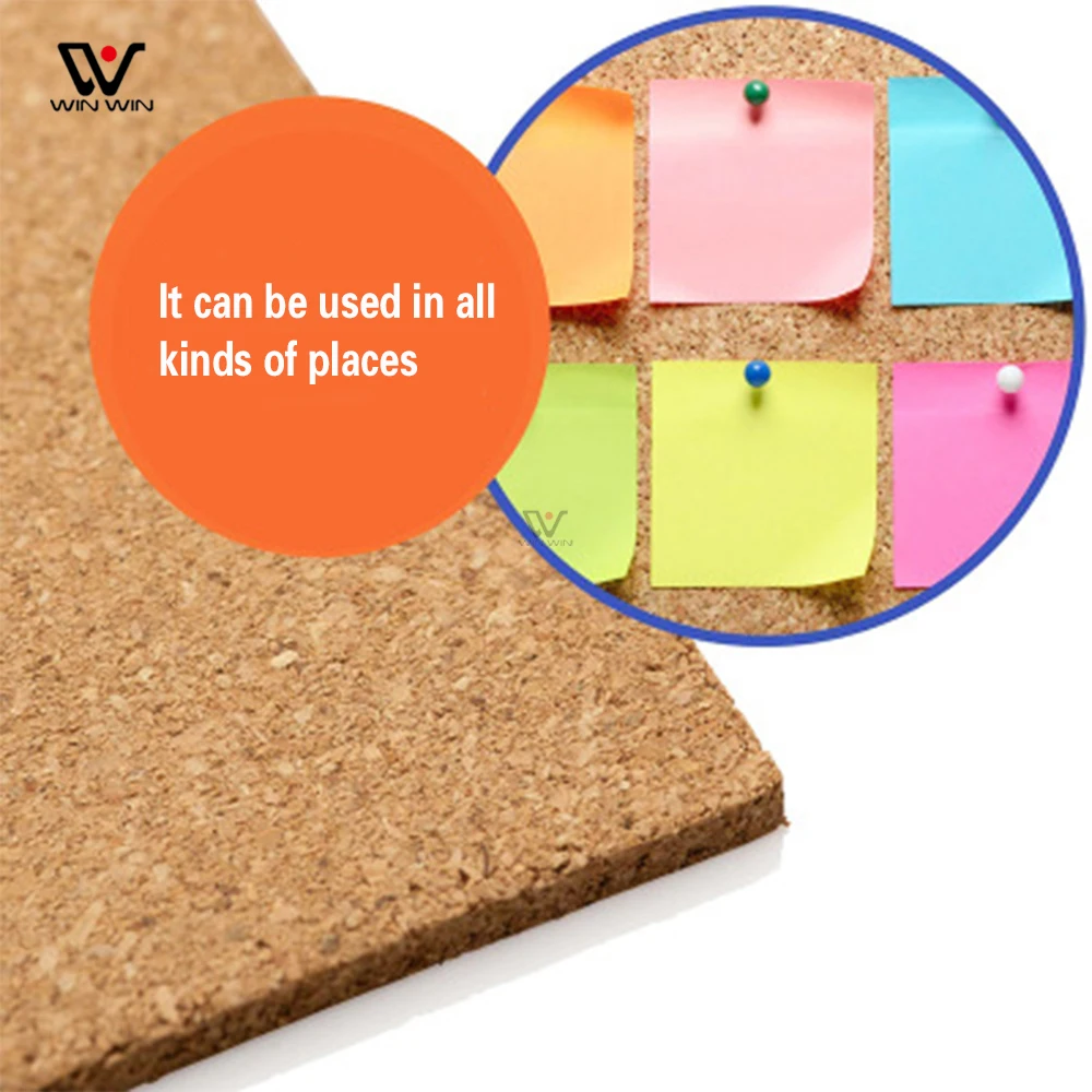 Factory Wholesale Handmade DIY Decorative Cork Sticker Cork Board Photo Wall