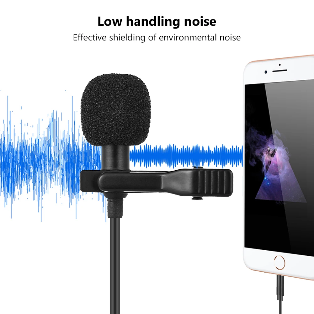 Lavalier Microphone 3.5mm headphone splitter with mic For iphone Samsung Huawei Xiaomi earplugs with mic