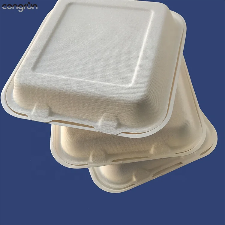 warmer foam food container set Sugarcane Burger Box
