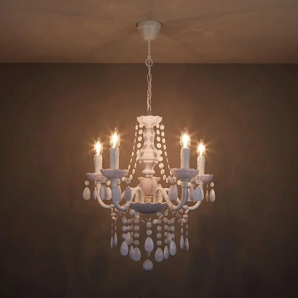 modern new design metal and plastic chandelier Black and white 5 Lamp  Ceiling light real shot HT72888-5C