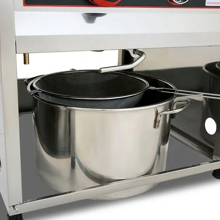 Fries Fryer Commercial Counter Top Gas Deep Fryer Standing Restaurant Equipment Single Tank Gas Vertical Fryer Electric Machine
