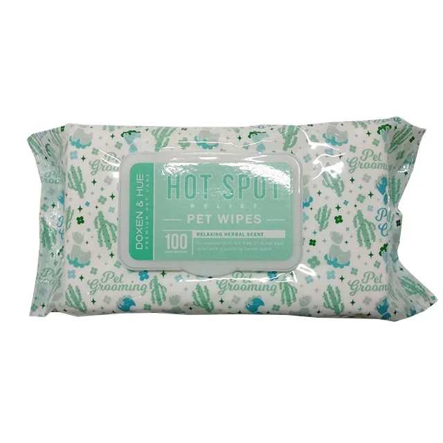 FSC GMPC CE ISO13485 BSCI BIODEG wholesale OEM pet care wet wipe pet eye clean pet fabric industrial wipe