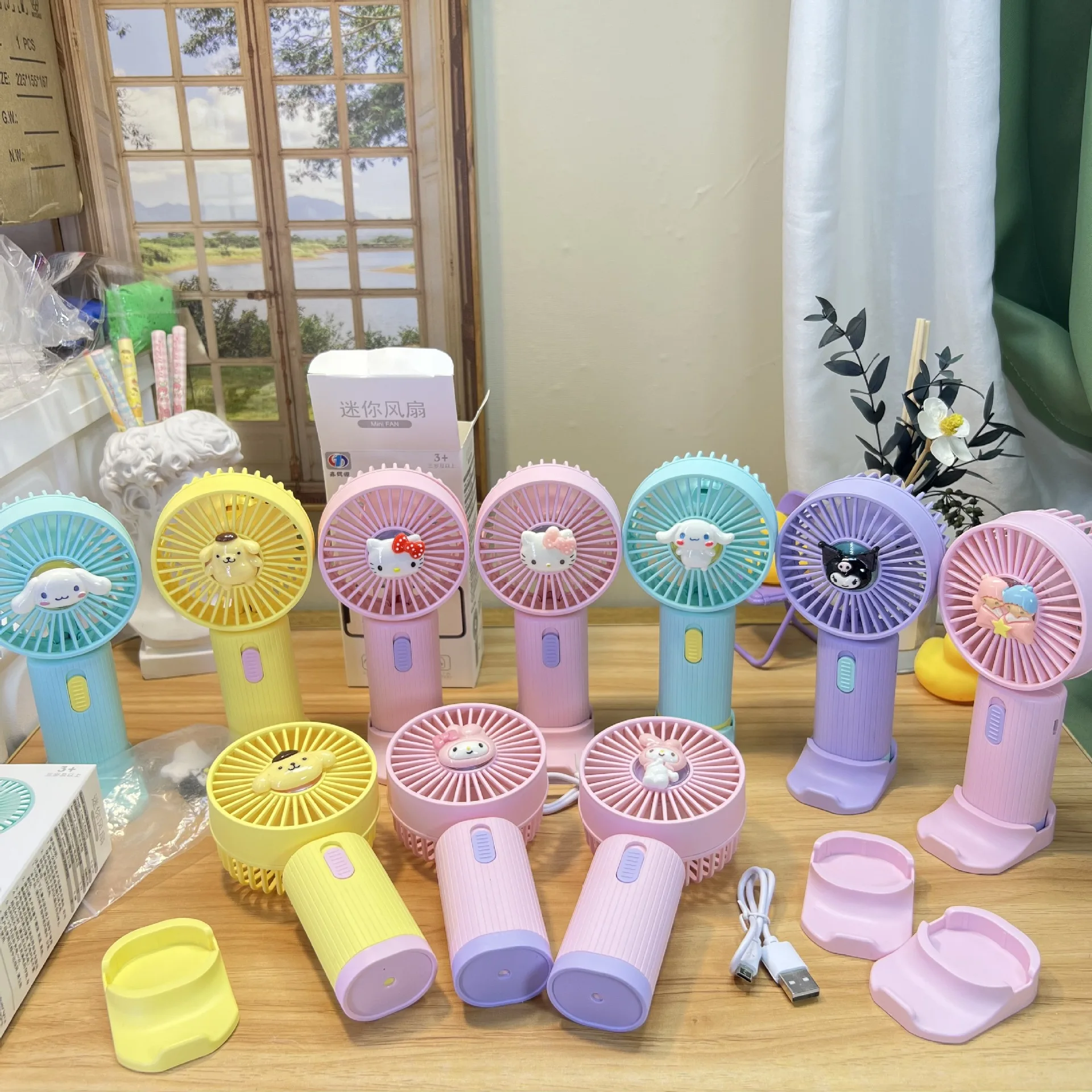 Новое поступление Аниме Электрический вентилятор kawaii аниме Мелодия Cinnamoroll милый модный летний воздушный кулер подарки портативный Usb-вентилятор