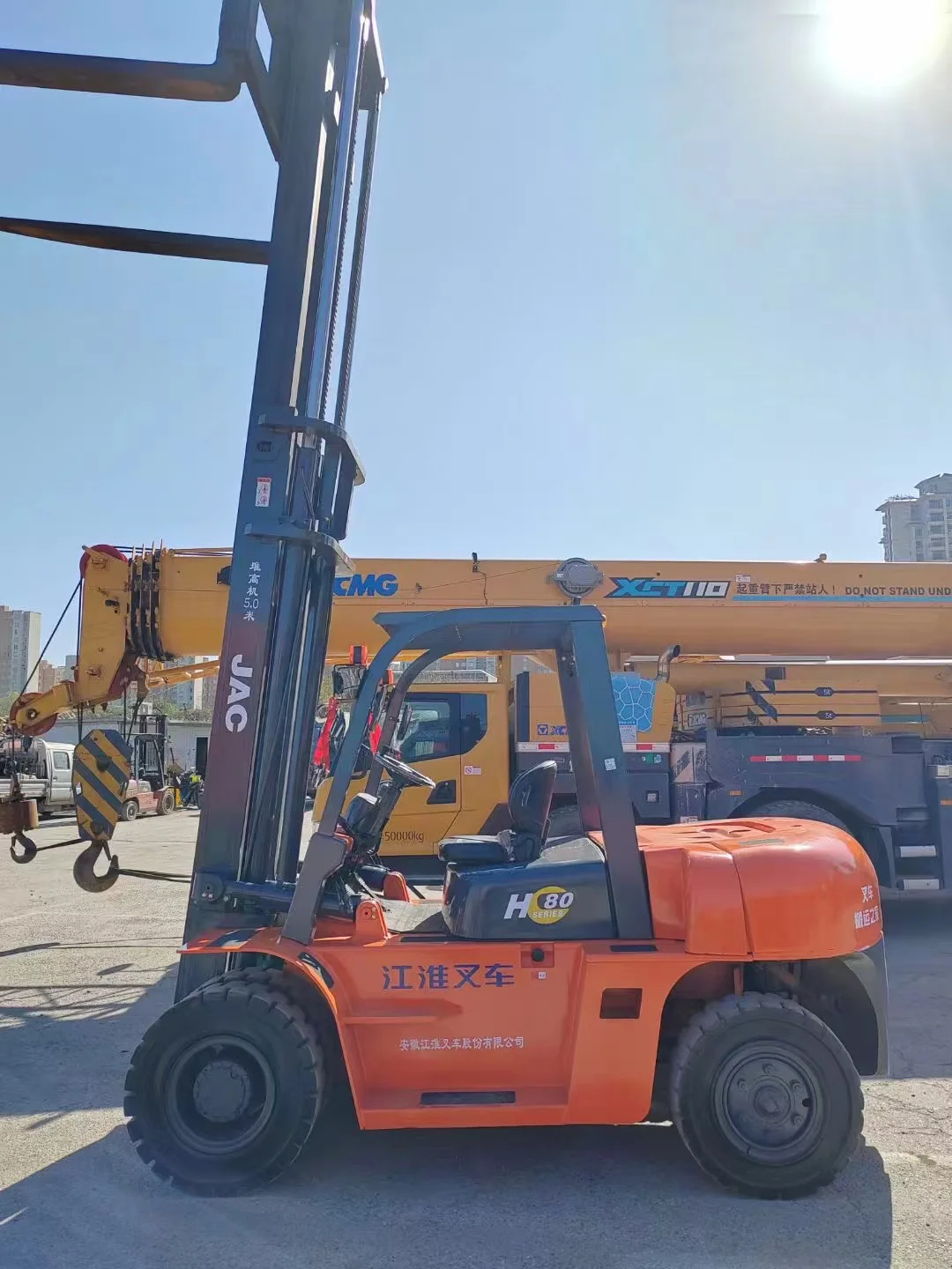 9.8 Ton China Brand JAC CPCD80 Used Forklift Truck