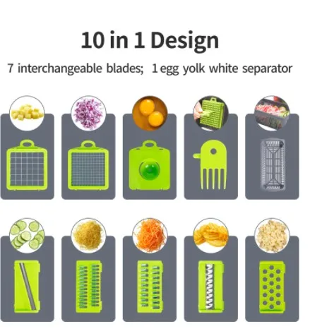12 in 1 Multifunctional Vegetable Cutter Shredders Slicer With Basket Fruit Potato Chopper Carrot Grater Slicer Mandoline