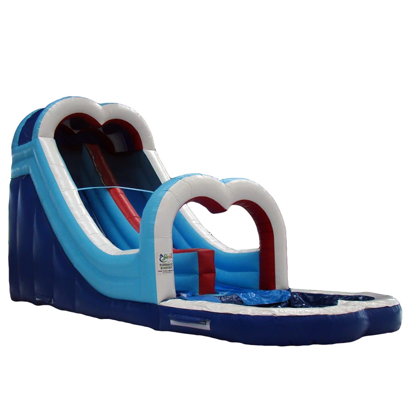 china commercial inflatable play center kiddie  palm tree water slide with swimming rectangular pool