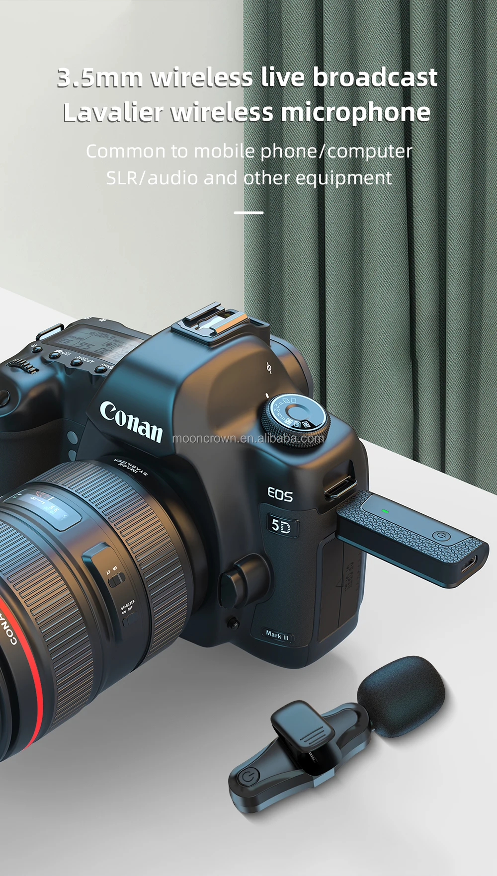 2023 newest model k35 pro wireless mic camera 3.5mm jack Wireless Lavalier Microphone for camera mobile phone speaker teacher