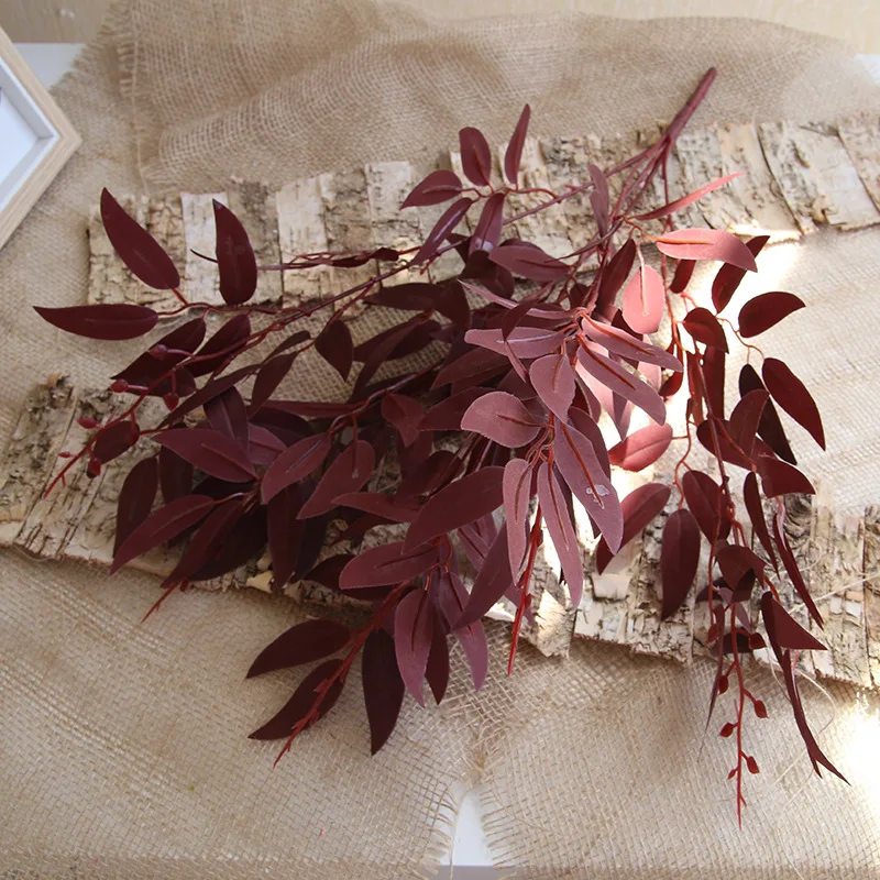 Wedding greenery wholesale high quality faux leaves dried plants from decor