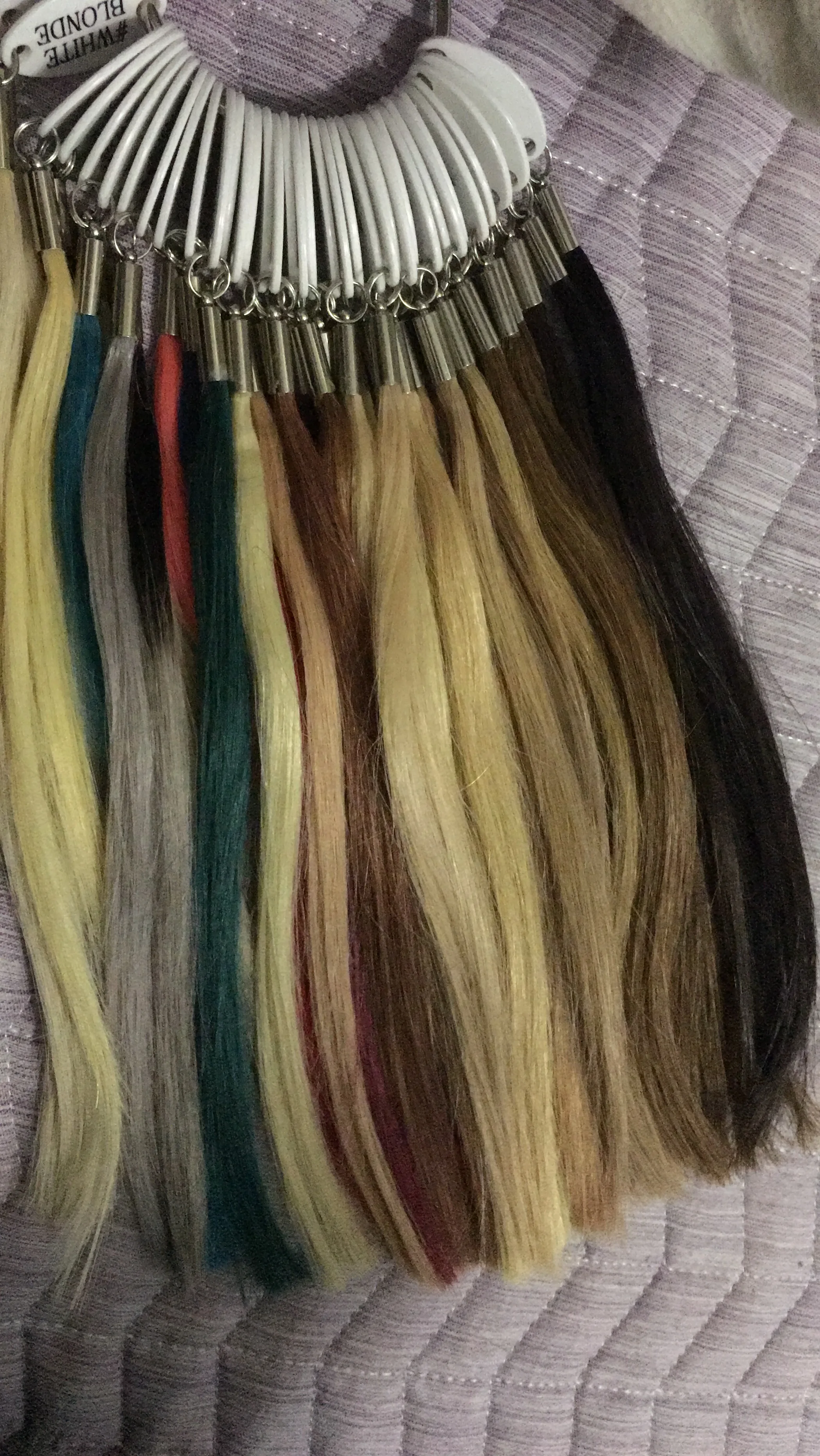 100% Remy Virgin Asian Human Hair Hairdresser  Color Ring Color Chart