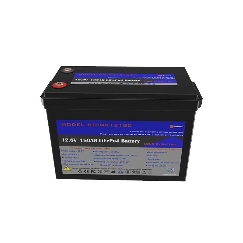 Good Quality China factory best recommended Gel Battery 12V 180Ah Lifepo4 battery pack for Off Grid Solar System