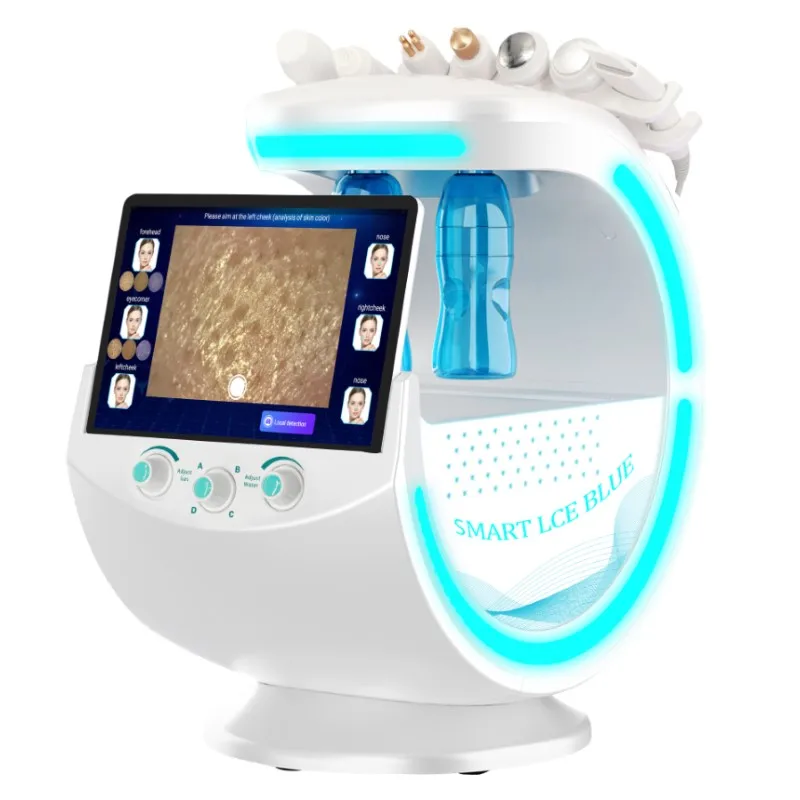 Profesional 7 In 1 Smart Ice Blue Oxygen Injection Hydro Dermabrasion Machine Dermabrasion Microdermabrasion facial Machine