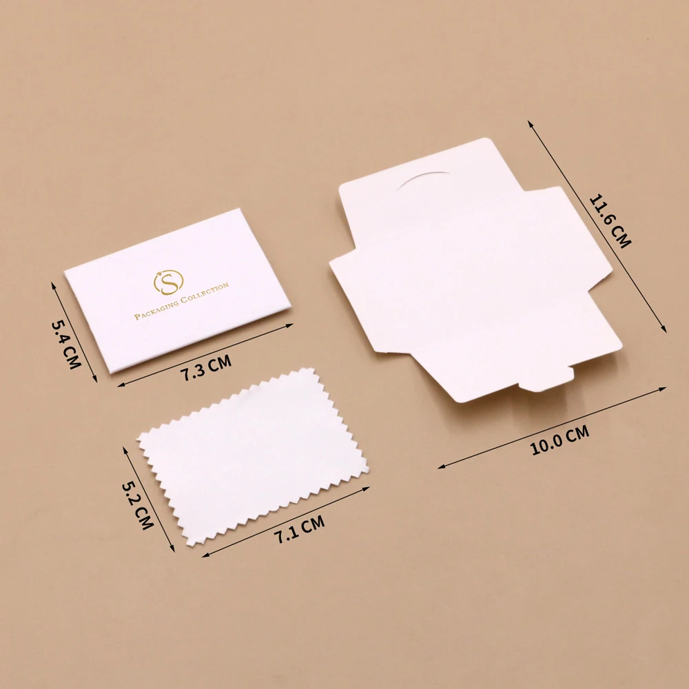 Custom Cotton Glass Cloth Envelope Jewellery Cleaners Gold Jewelry Cleaning Silver Polishing Cloth