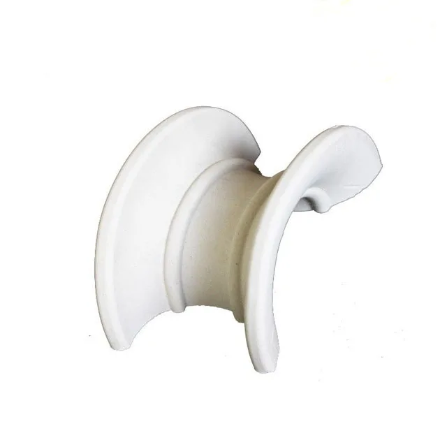 50mm 75mm Ceramic Intalox Saddle Rings For Chemical Tower Packing