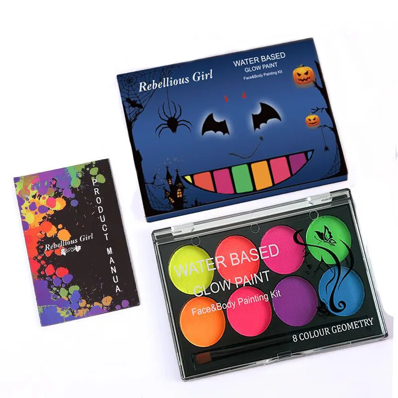 Face water based color Painting Body Painting Oil Paint 8 Color Face Body Paint Cosplay Face Paint makeup for Children Adults