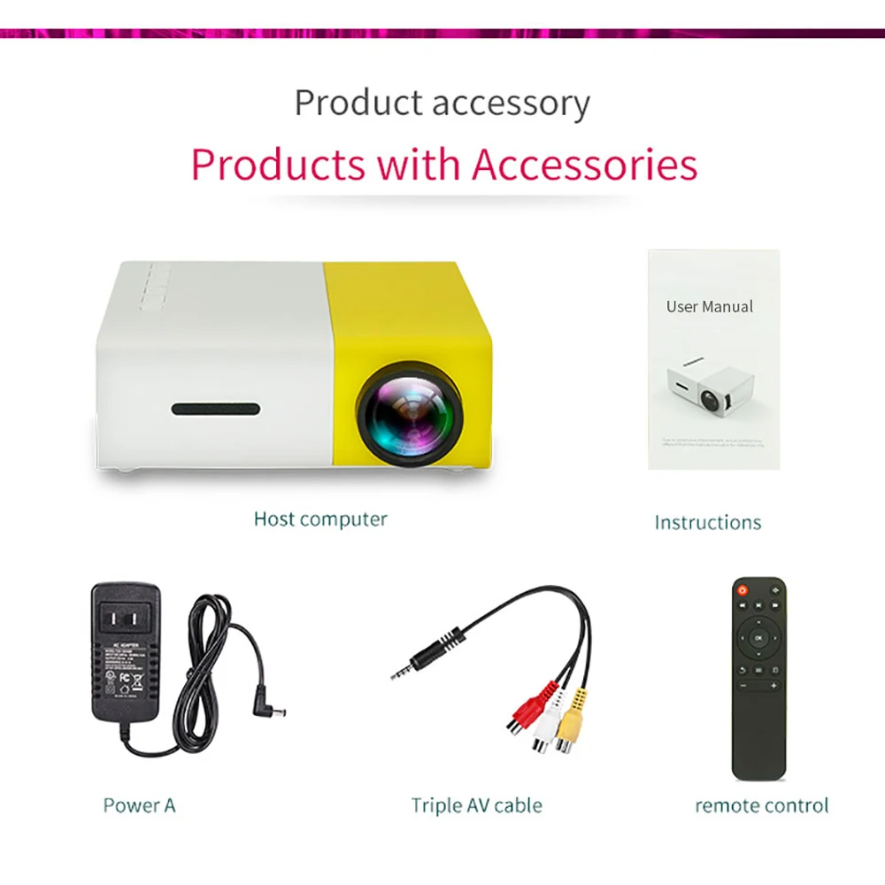  Projector Mini Portable Theater Home Hd support 1080p Led Media Player Best Video