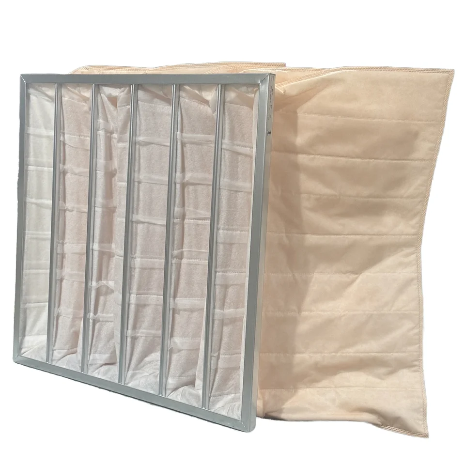 Factory Wholesale AHU MAU System Air Filter with Synthetic Fiber F5 F8 Pocket Bag Industrial Commercial Manufacturing Plant Use