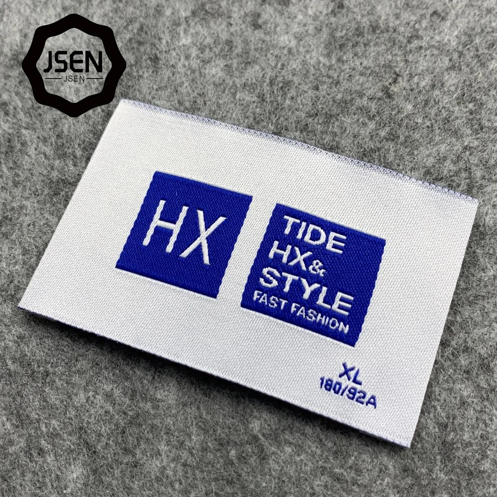
Custom brocade cotton garment garment care label brand label woven label 