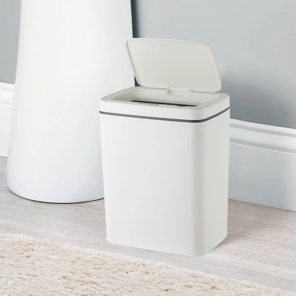 Custom Logo Indoor 12L Standing Sensor Open Waste Bins Popular Smart Trash Can