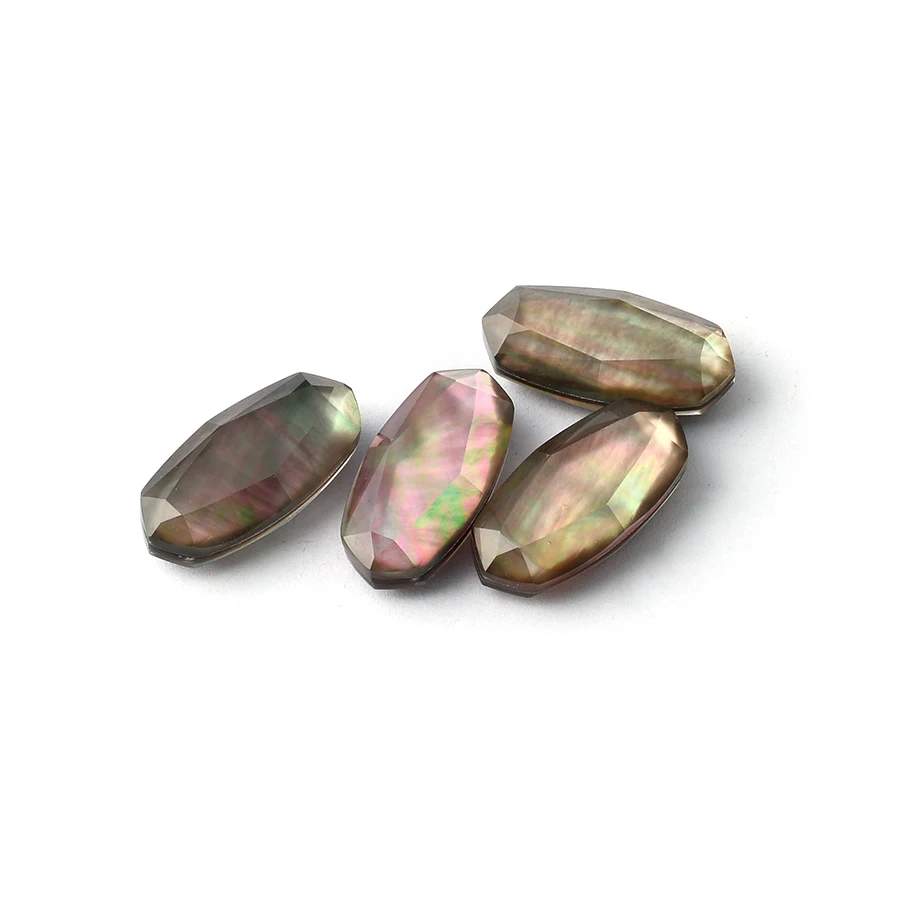 Black mother of pearl triton shell mother of pearl faceted salt water pearl for jewelry