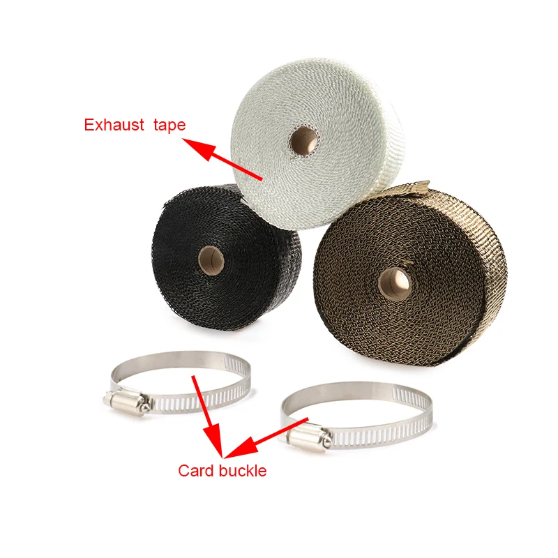 10 Meter Universal Black Exhaust Pipe Heat Protection Motorcycle Muffuler Thermal Wrap