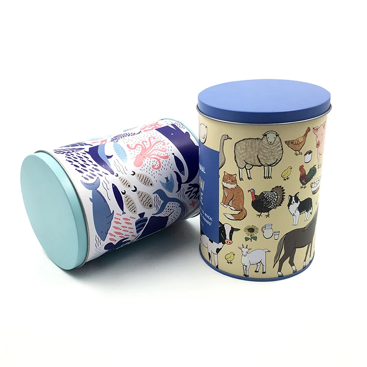 Custom Printed Round Dog Food Tin Cans Cat Food Metal Can High Quality Pet Food Tin Box